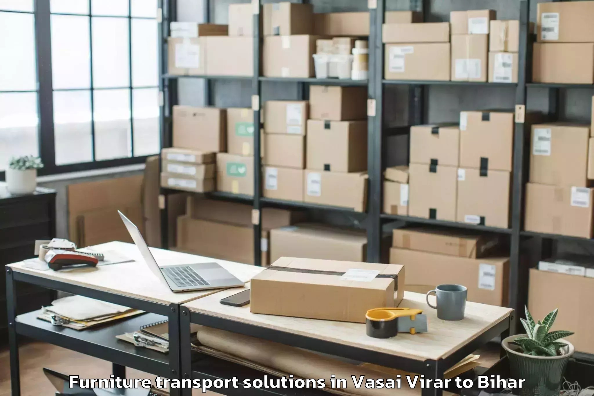 Easy Vasai Virar to Chausa Furniture Transport Solutions Booking